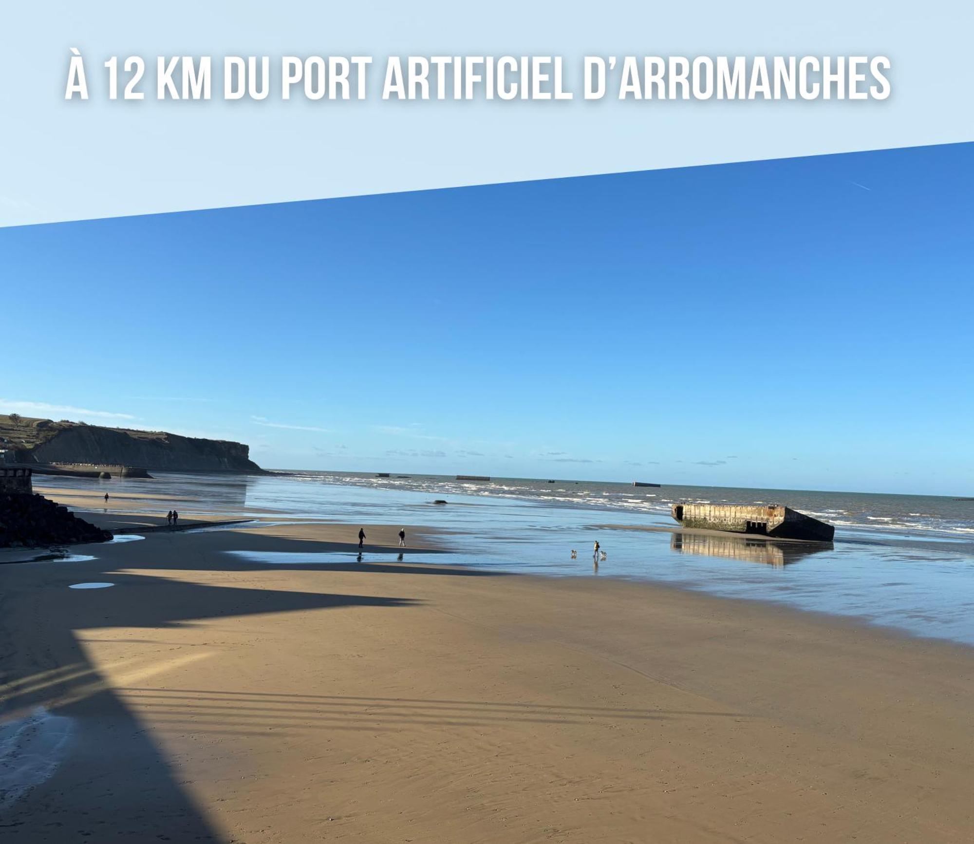 Le So Art, Grande Maison 4 Chambres, Terrain De Petanque, Grand Jardin Clos, Flipper, Babyfoot, Jeux Arcade, Ping Pong,1 Km Mer, Proche Golf, Port En Bessin, Bayeux Et Plages Du Debarquement, Adaptee Enfants Commes Zewnętrze zdjęcie