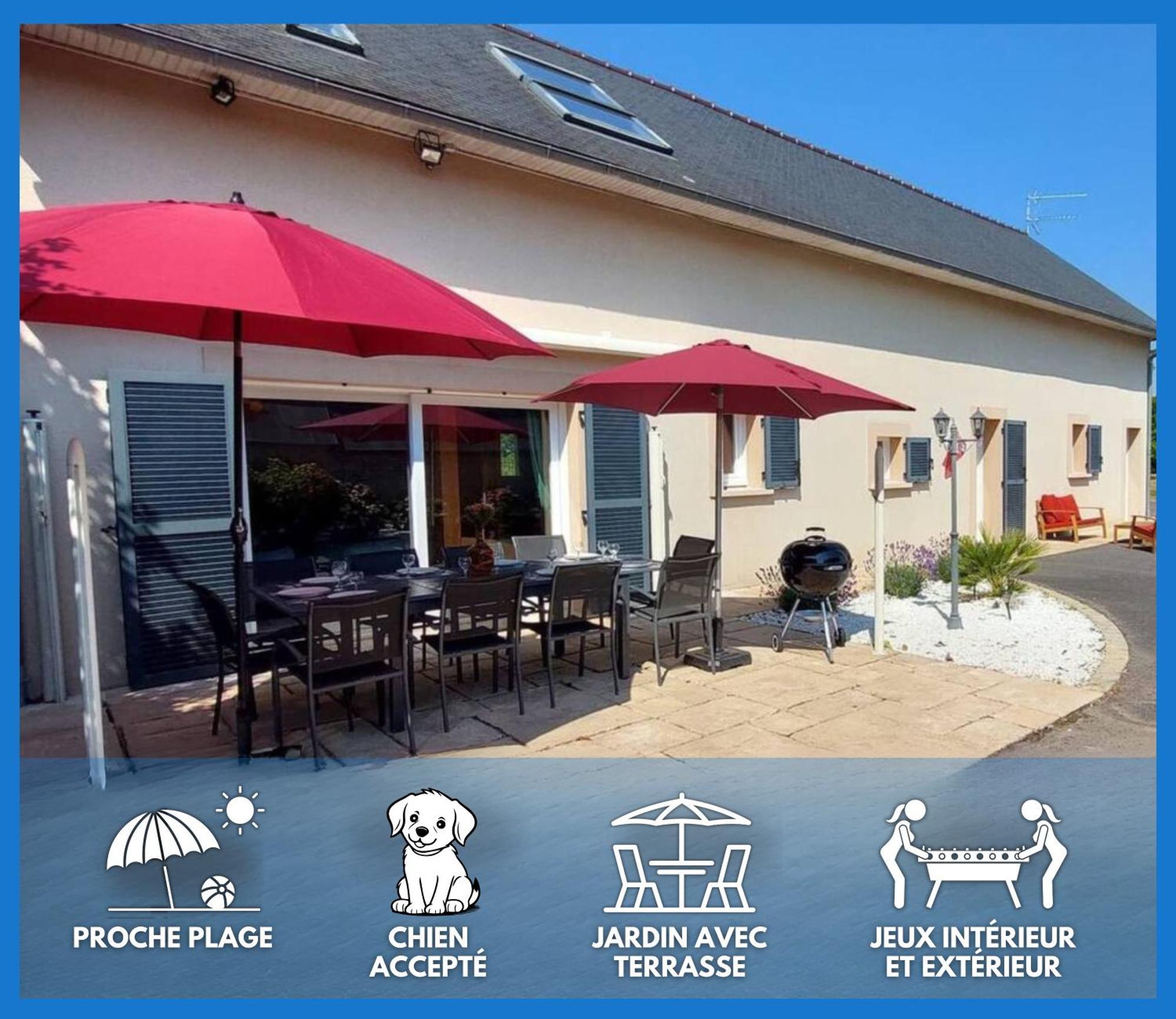 Le So Art, Grande Maison 4 Chambres, Terrain De Petanque, Grand Jardin Clos, Flipper, Babyfoot, Jeux Arcade, Ping Pong,1 Km Mer, Proche Golf, Port En Bessin, Bayeux Et Plages Du Debarquement, Adaptee Enfants Commes Zewnętrze zdjęcie